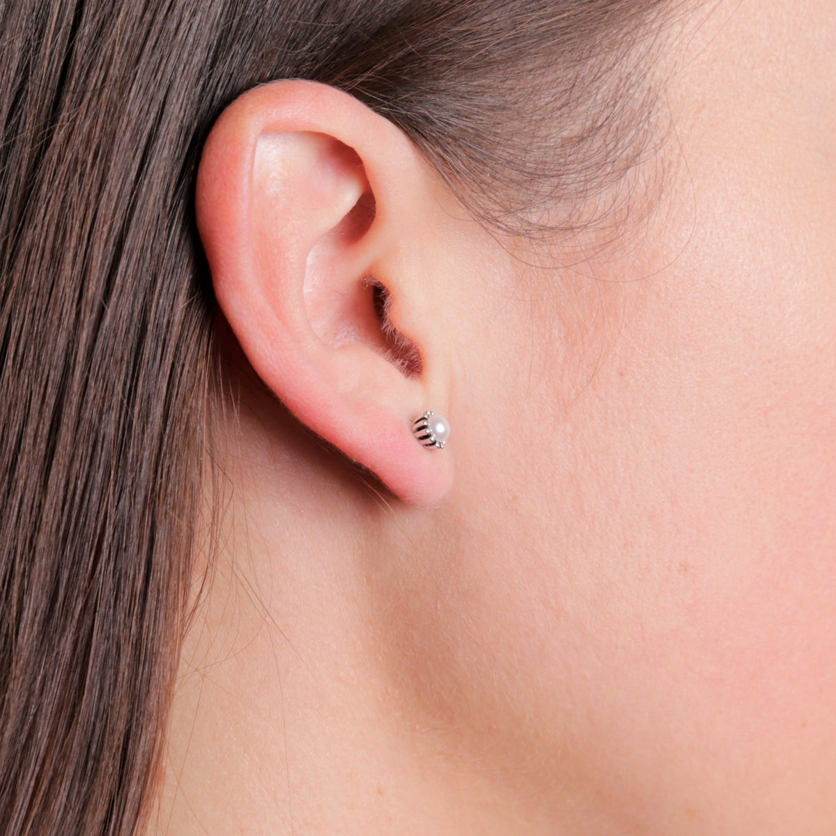 Sterling Silver Pearl Studs