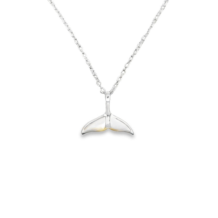 Onatah Sterling Silver Mini Whaletail Pendant Set With Mother Of Pearl