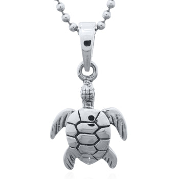 Onatah Sterling Silver Turtle Pendant Comes With Silver Plated Display Chain