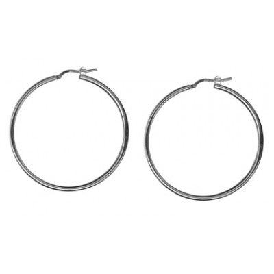 Polished Silver Gypsy Hoops