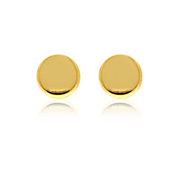 Yellow Gold Plated Small Polished Stud Earrings