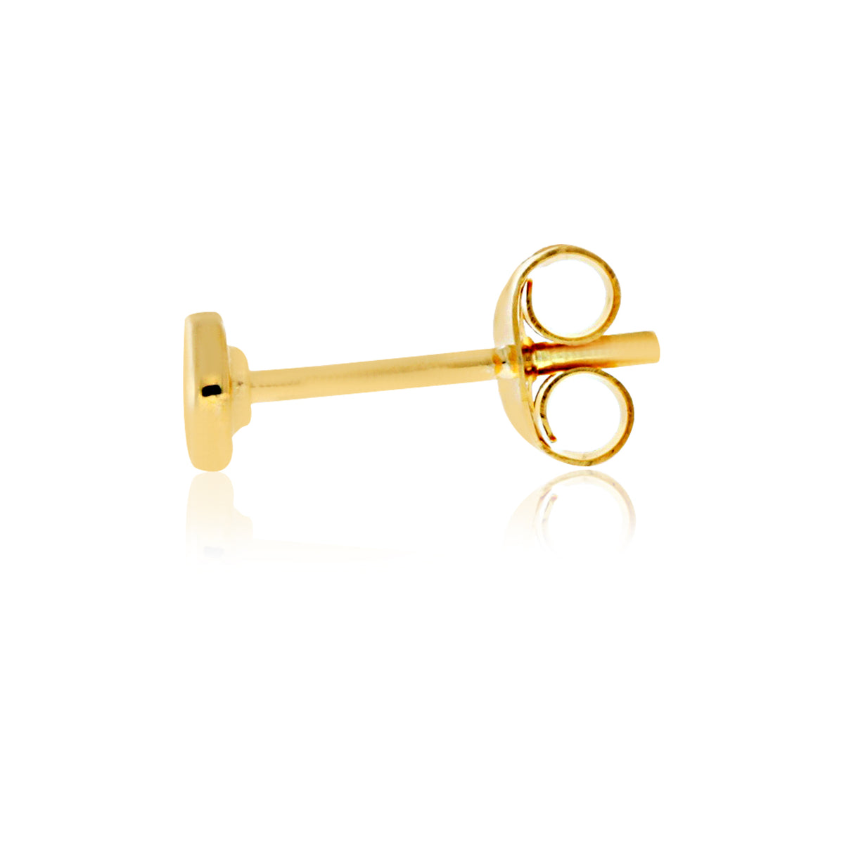 Yellow Gold Plated Small Polished Stud Earrings