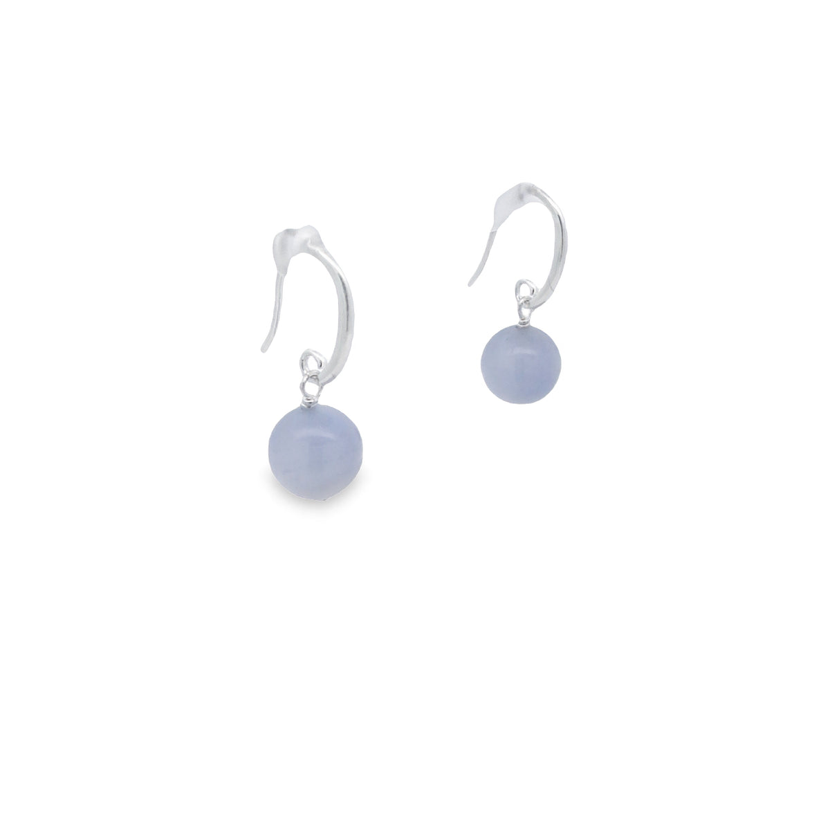 Blue Lace Agate 10Mm Earrings