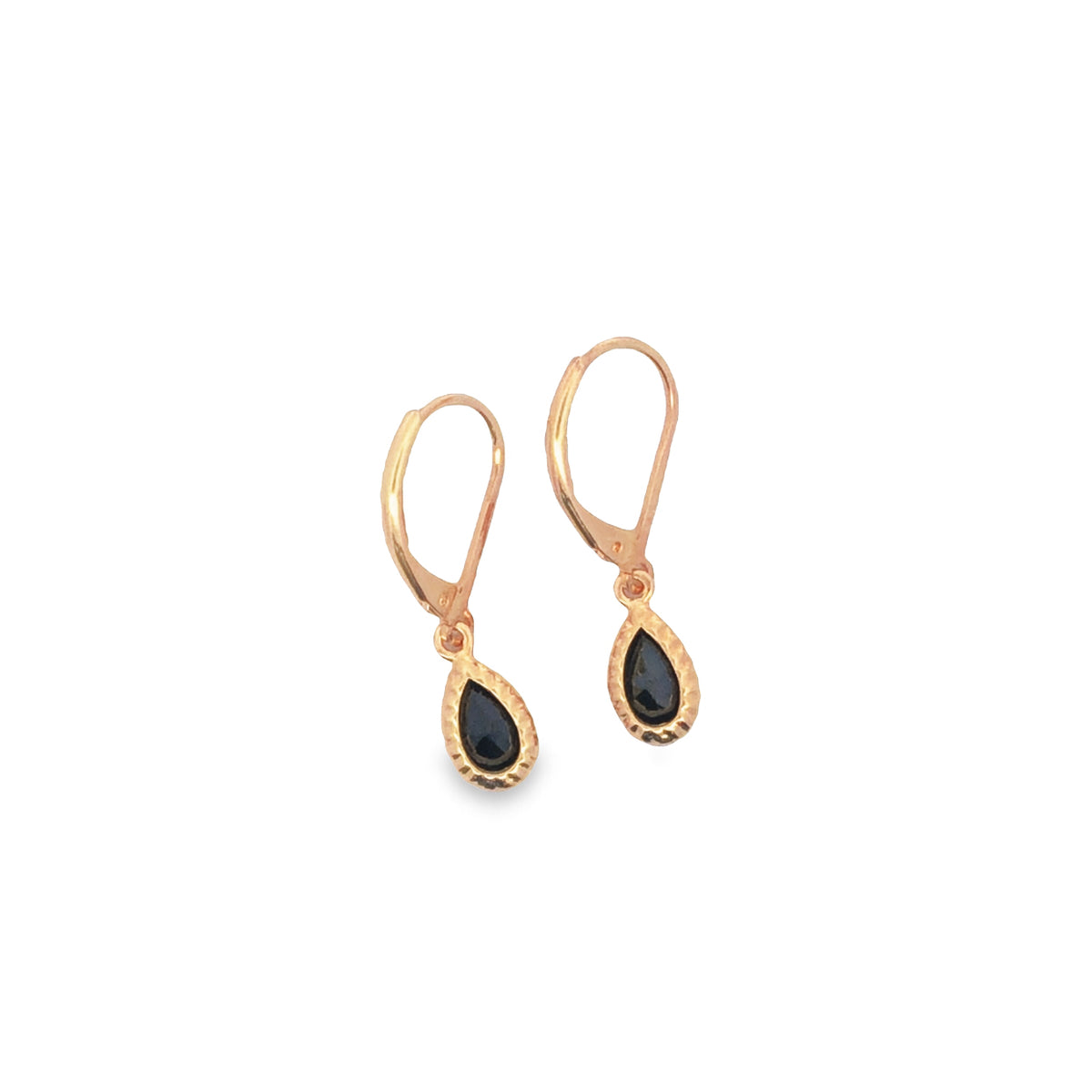 Sterling Silver Gold Filled Smokey Coloured Stone Earrings