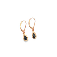 Sterling Silver Gold Filled Smokey Coloured Stone Earrings