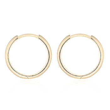 Onatah Sterling Silver Gold Plated Round Huggies