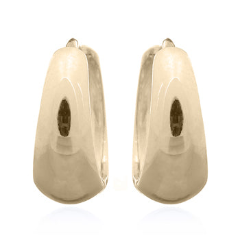 Onatah Sterling Silver Gold Plated Mini Tapered Huggies