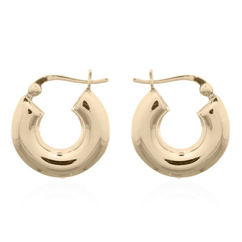 Onatah Sterling Silver Gold Plated Fat Round Hoops