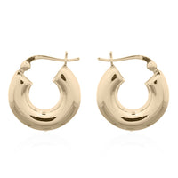 Onatah Sterling Silver Gold Plated Fat Round Hoops
