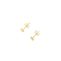 Lustra Sterling Silver Yellow Gold Plated Cz Set 4 Leaf Clover Stud Earrings
