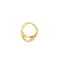 Lustra Sterling Silver Yellow Gold Plated Crossover Huggie Hoops