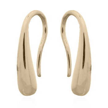 Onatah Sterling Silver Gold Plated Tear Drop Shaped Fixed Hook Earrings