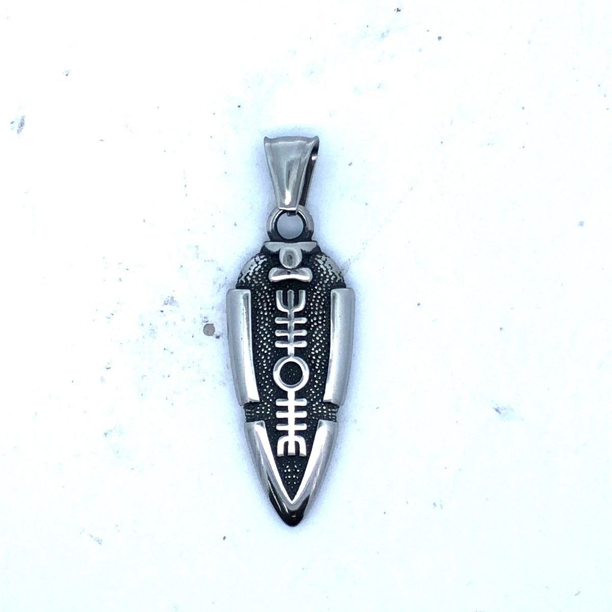 Stainless Steel Arrowhead With Symbols Pendant