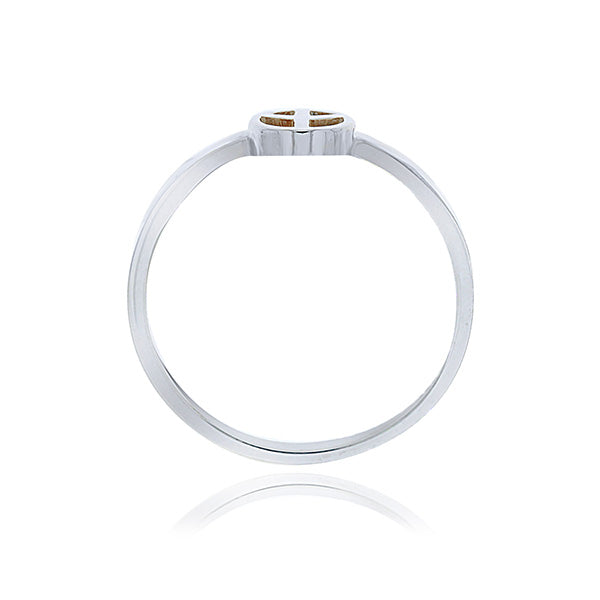 Silver Peace Sign Ring