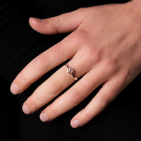 Silver Peace Sign Ring