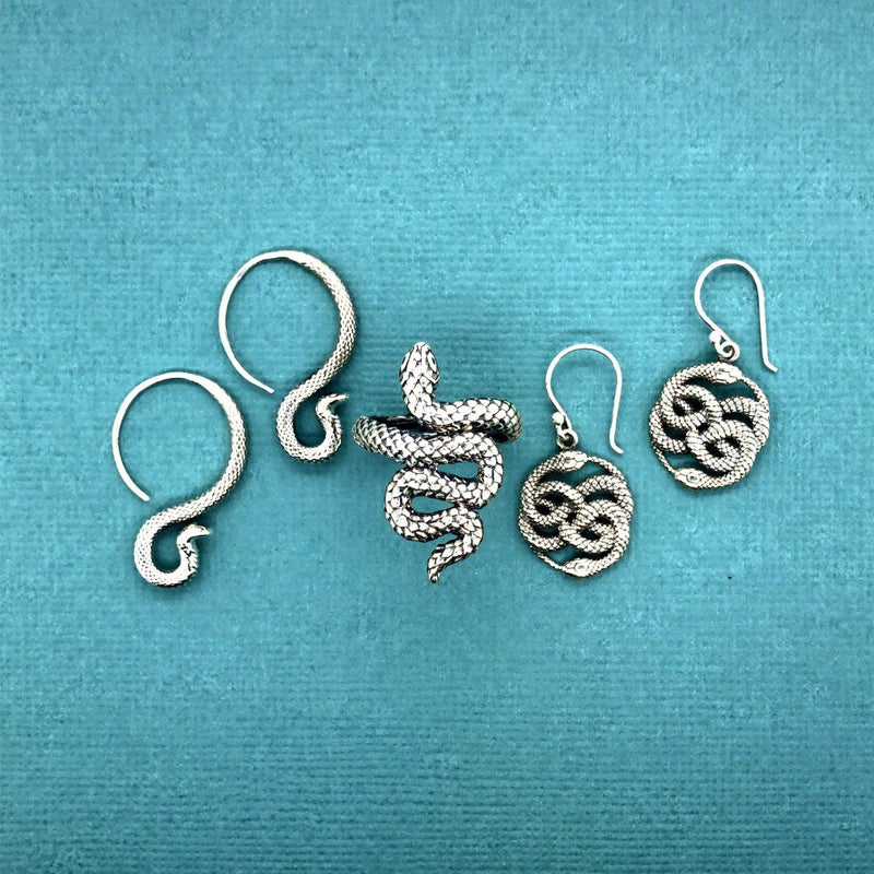 Silver Serpent earrings collection - Onatah Jewellery