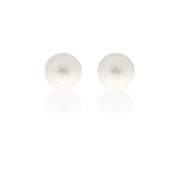 Sterling Silver White Fresh Water Pearl Stud Earrings 5Mm