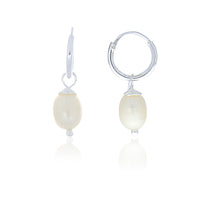 Sterling Silver Mini Hoops With Freshwater Pearls