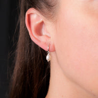 Sterling Silver Mini Hoops With Freshwater Pearls
