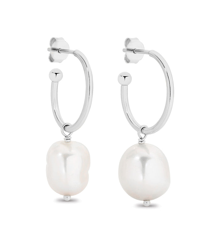 Sterling Silver Freshwater Pearl Drop Earrings