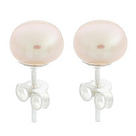 Onatah Sterling Silver Pink Freshwater Pearl Studs