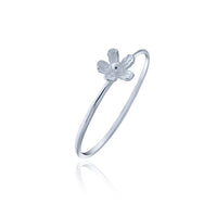 Silver Small Flower Ring - Stacker Ring