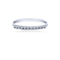 Silver Ball Ring - Stacker Ring