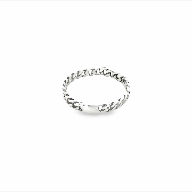 Onatah Sterling Silver Link Ring Size T