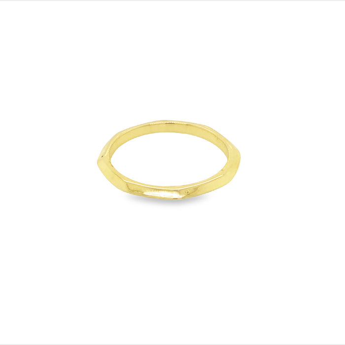 Gold Faceted Stacker Band