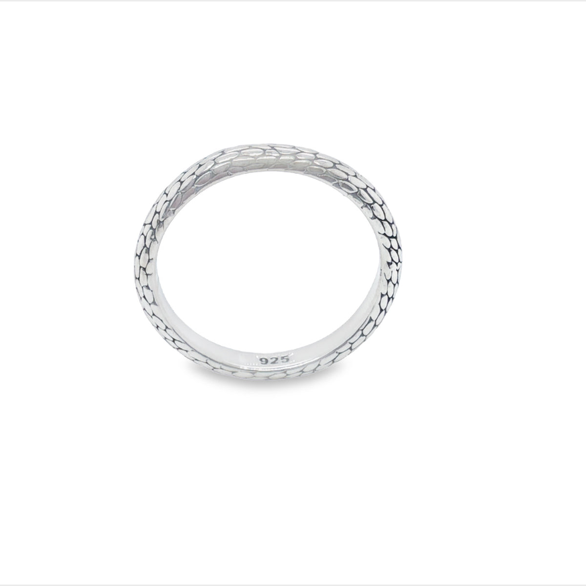Onatah Sterling Silver Snake Skin Patterned Ring Size 7/N/54