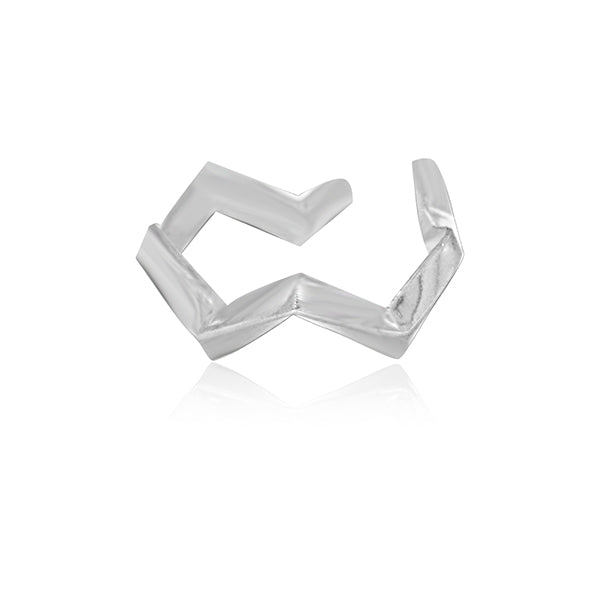 Silver Toe Ring - Zig Zag