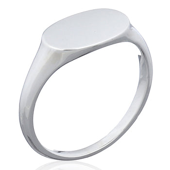Onatah Sterling Silver Oval Horizontal Signet Ring