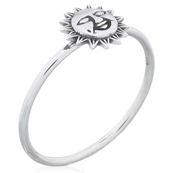 Onatah Sterling Silver Smiley Sun Ring