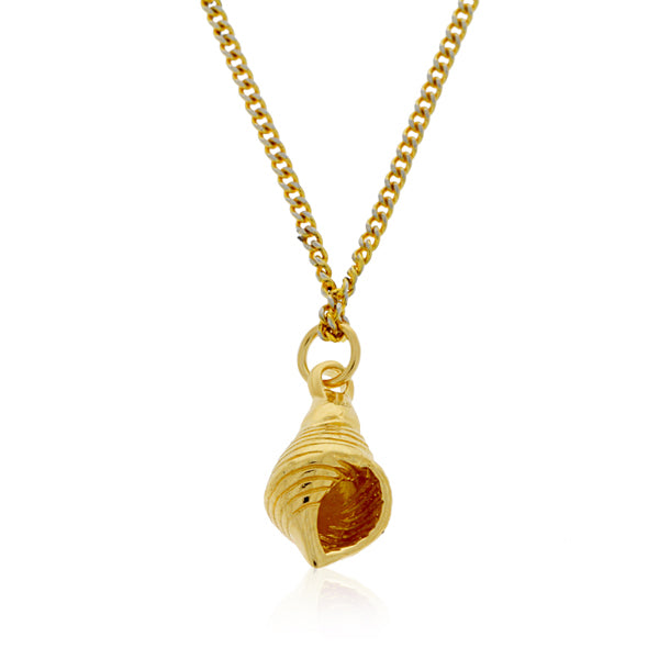 Yellow Gold Plated Conch Shell Pendant