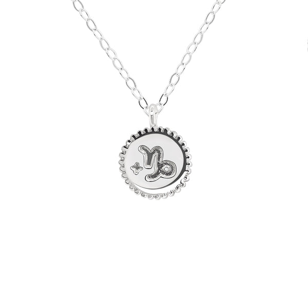 Silver Zodiac Pendant - Capricorn