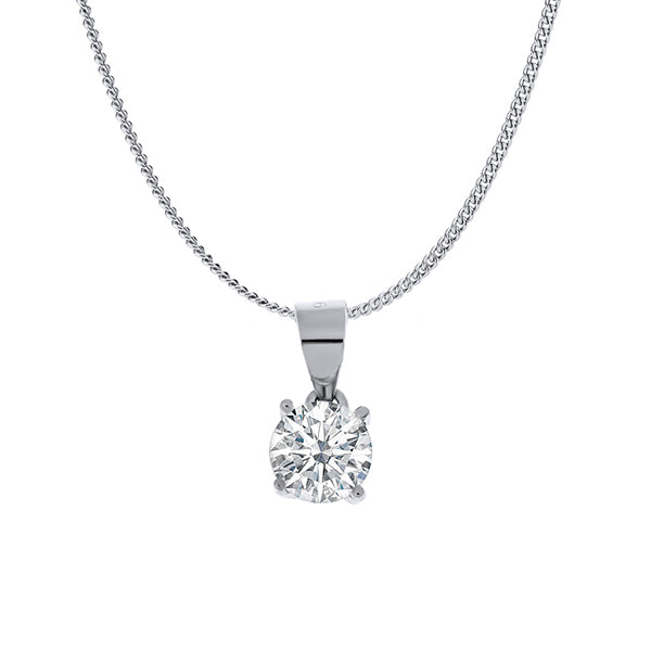 Lustra Silver 6mm Round Cz Pendant