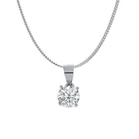 Silver 6mm Round Cz Pendant