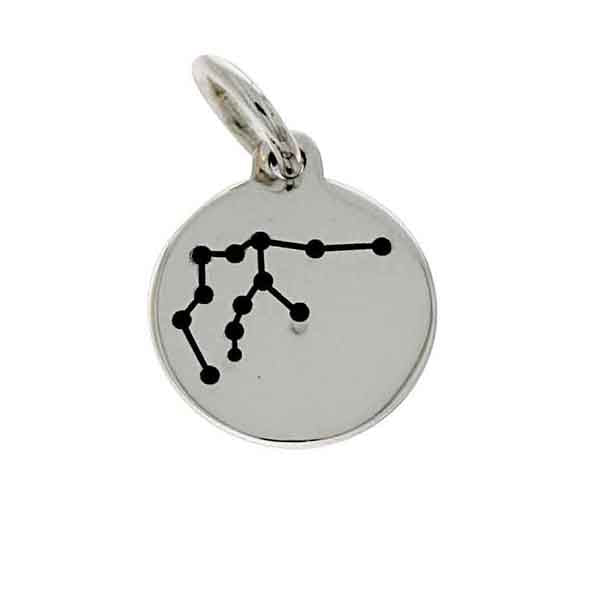 Mojo Silver Constellation Starsign Charm - Aquarius