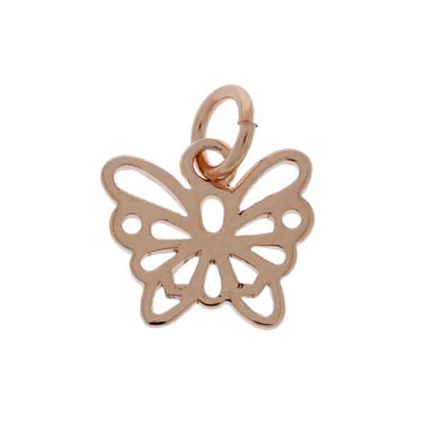 Mojo Rose Gold Plated Open Butterfly Charm