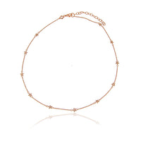 Rose Gold Plated Necklace With Stars