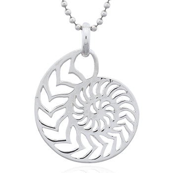Onatah Sterling Silver Cut Out Nautilus Shell Pendant