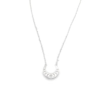 Onatah Sterling Silver Cut Out Crescent Pendant With Diamond Cut Trace Chain 40Cm Plus 5 Cm Extension