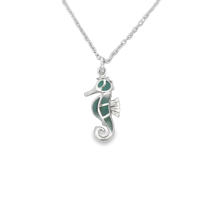 Onatah Sterling Silver Seahorse Turquoise Pendant