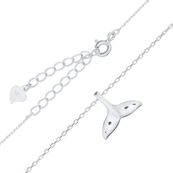 Onatah Sterling Silver Whaletail Pendant With Sterling Silver Chain