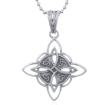 Onatah Oxidised Sterling Silver Witches Knot Pendant