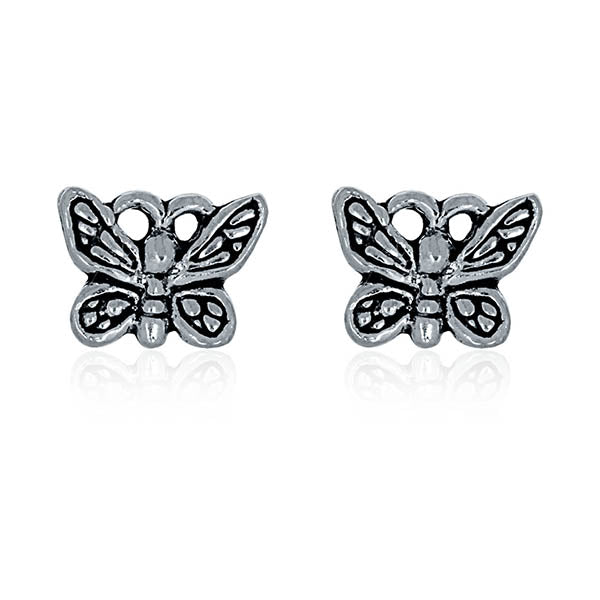 Sterling Silver Butterfly Stud Earrings