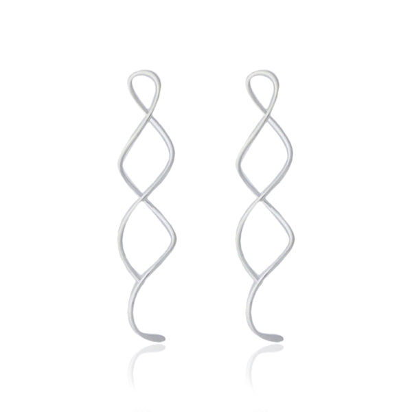 Silver Spiral Earrings - Onatah Jewellery