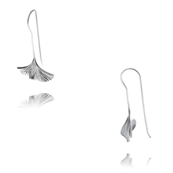 Waterlily Flower Long Earwire Earrings