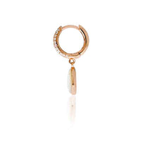 Rose Gold Plated Pear Shaped Mother Of Pearl Drop