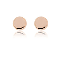 Rose Gold Plated Small Polished Stud Earrings